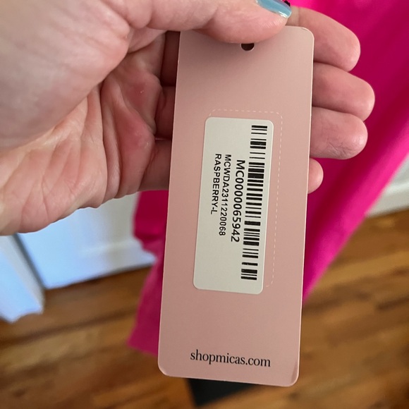 Micas Hot Pink Solid Slip Maxi Dress - Large - Picture 8 of 8